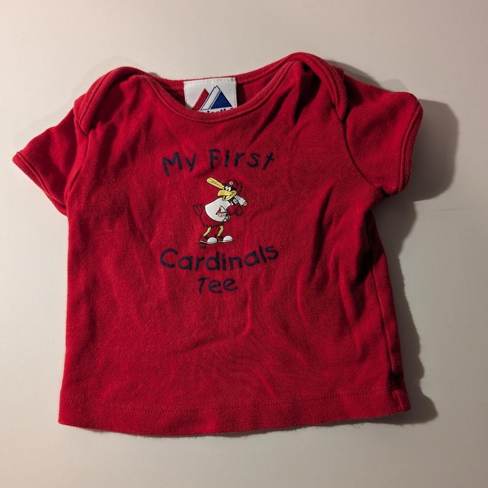 Majestic 6/9M 'My First Cardinals Tee" Short sleeve Red